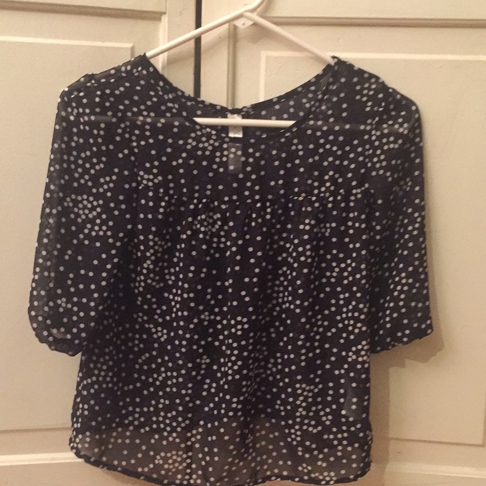 Black and white polka dot shirt